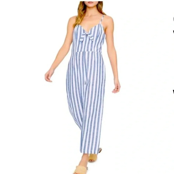 Sanctuary Striped Jumpsuit Size 8 New - Picture 1 of 8